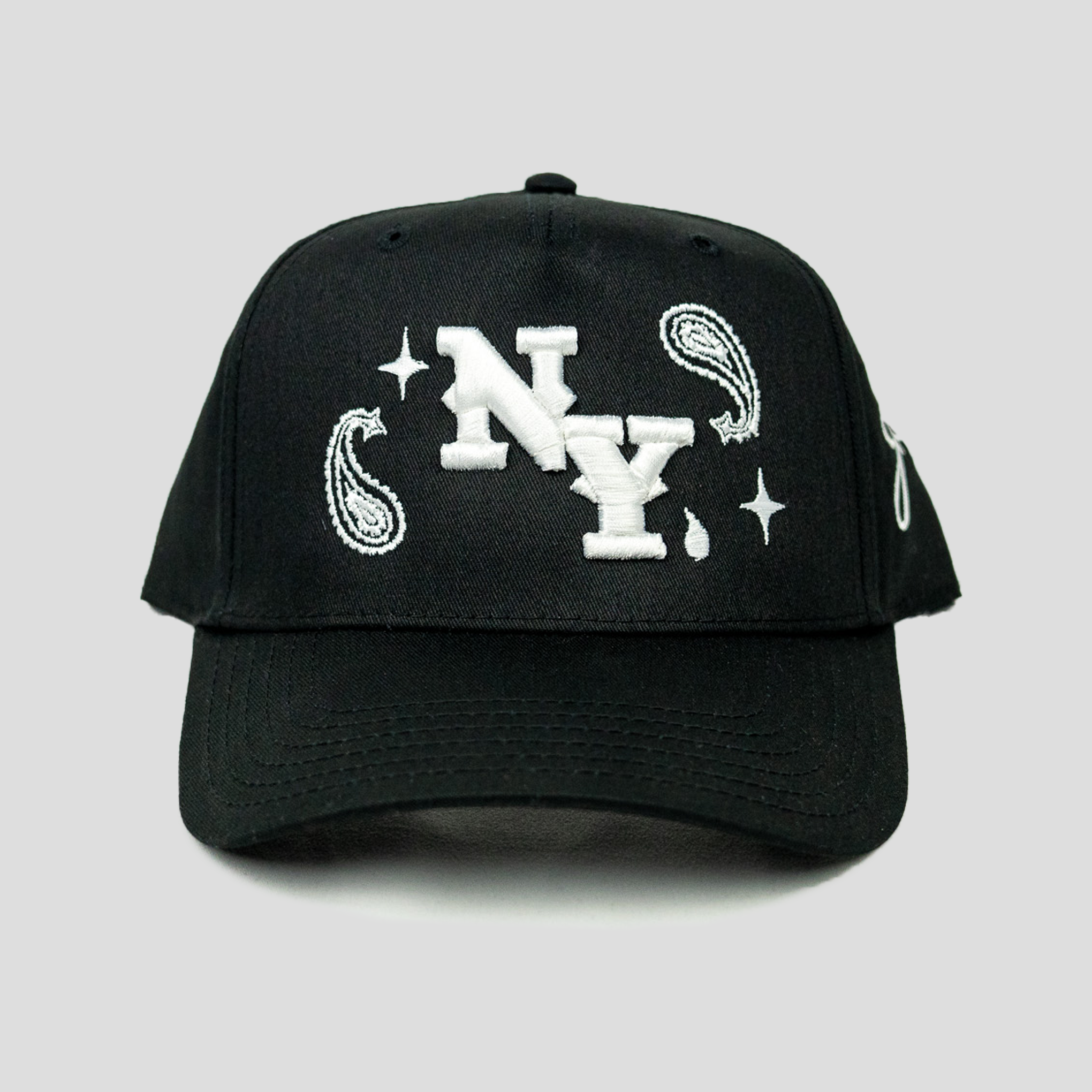 NY Paisley Snapback Hat (BLACK)